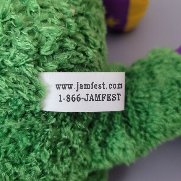Vtg Jammy Jamfest Cheer & Dance Plush Green Monster Mascot Toy 22" - Picture 6 of 10